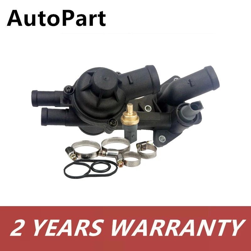 Thermostat Coolant Cooling Housing Assembly Set For Audi A3 VW Eos Golf Jetta Seat Skoda 1.4T 03C121111 03C121111A 03C 121 111E