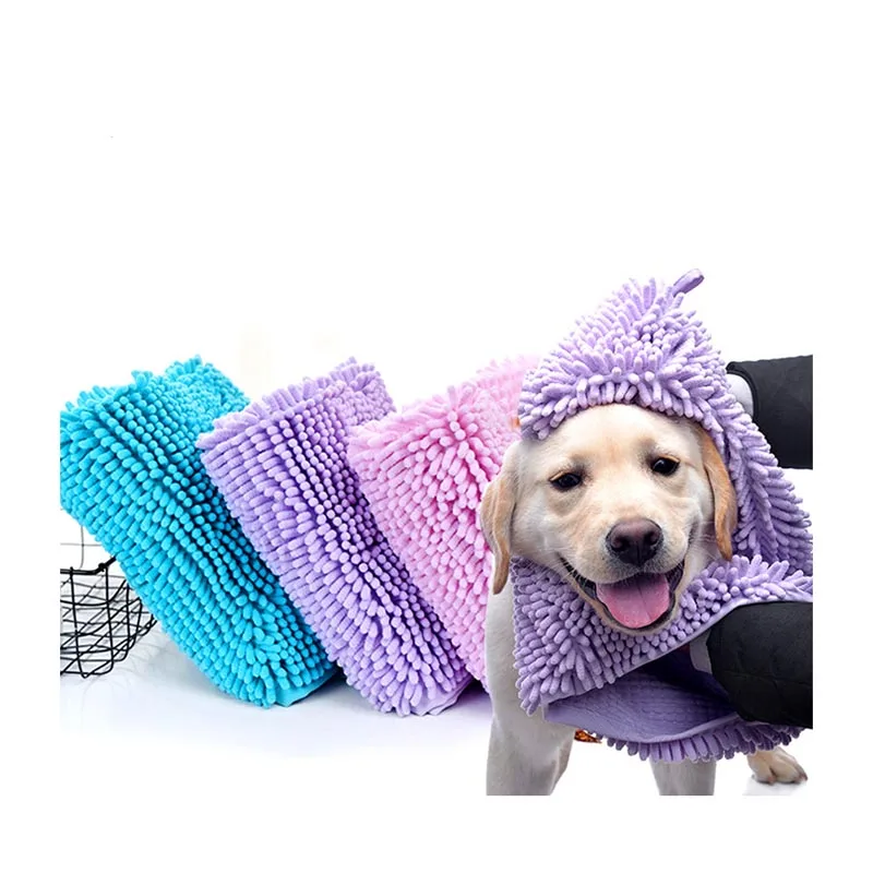 

Multipurpose Pet Cat Dog Soft Bath Towel Cleaning Wipes Magic Hair Dry Towel Blanket FIber chenille Puppy Dog Towel Grooming