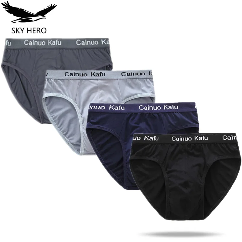 4pcs/Lot Men\'s Panties Briefs Underwear Underpants for Man Male Underpanties Slip Sexy Thin Bamboo Fiber Bikini Hombre Brand