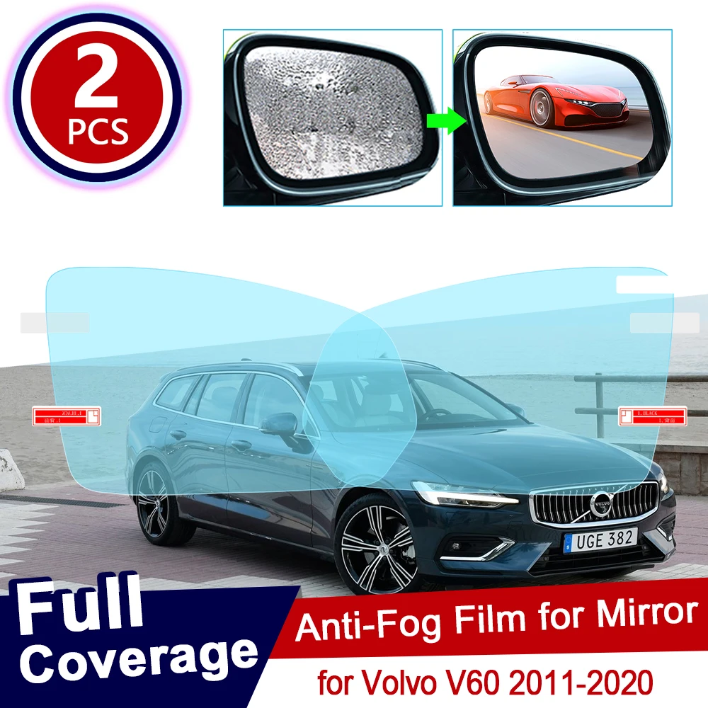 

for Volvo V60 2011~2020 Full Cover Anti Fog Film Rearview Mirror Rainproof Clear Anti-fog Films Car Accessories 2012 2013 2014