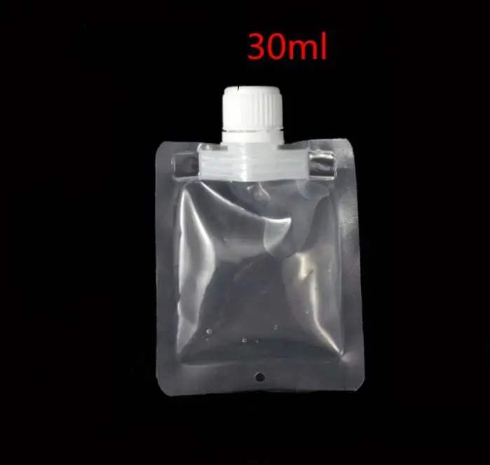 

30ML Plastic Nozzle Beverage Drinking Bag Mini Suctiion Packaging Bags Transparent Clear Doypack Spout Pouch Bags SN3141