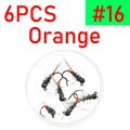 6 piezas talla 16 naranja