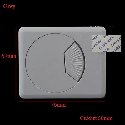 Rectangle Grey 60MM