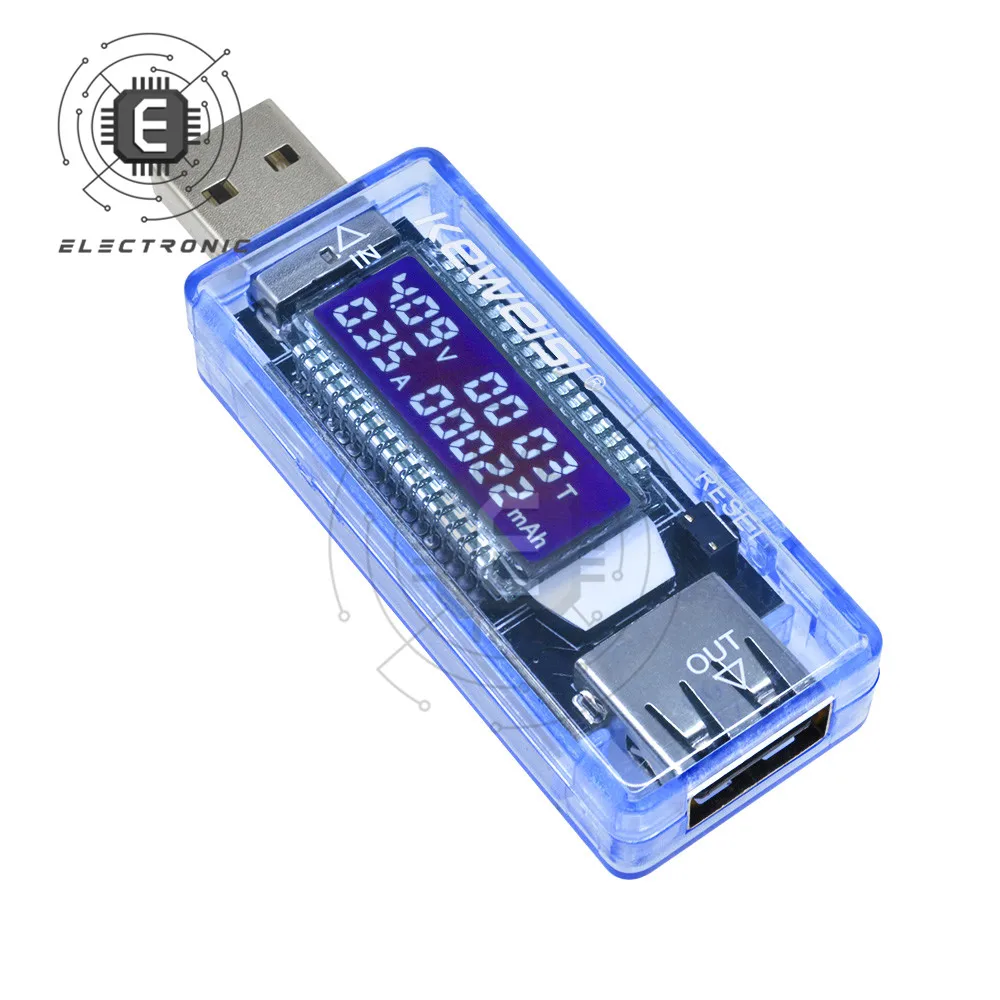 3 in 1 USB Tester DC Voltmeter 3.5V~7V Volt Meter Charger Capacity Indicator Time Display Mobile Battery Power Detector