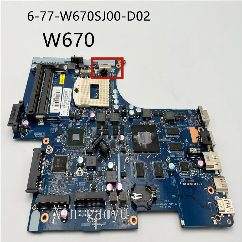 30-pin Screen Interface For Clevo W650 W650SJ W670 W670SJ Motherboard 6-71-w65J0-d02 6-77-W670SJ00-D02 GTX850M 100% Test OK