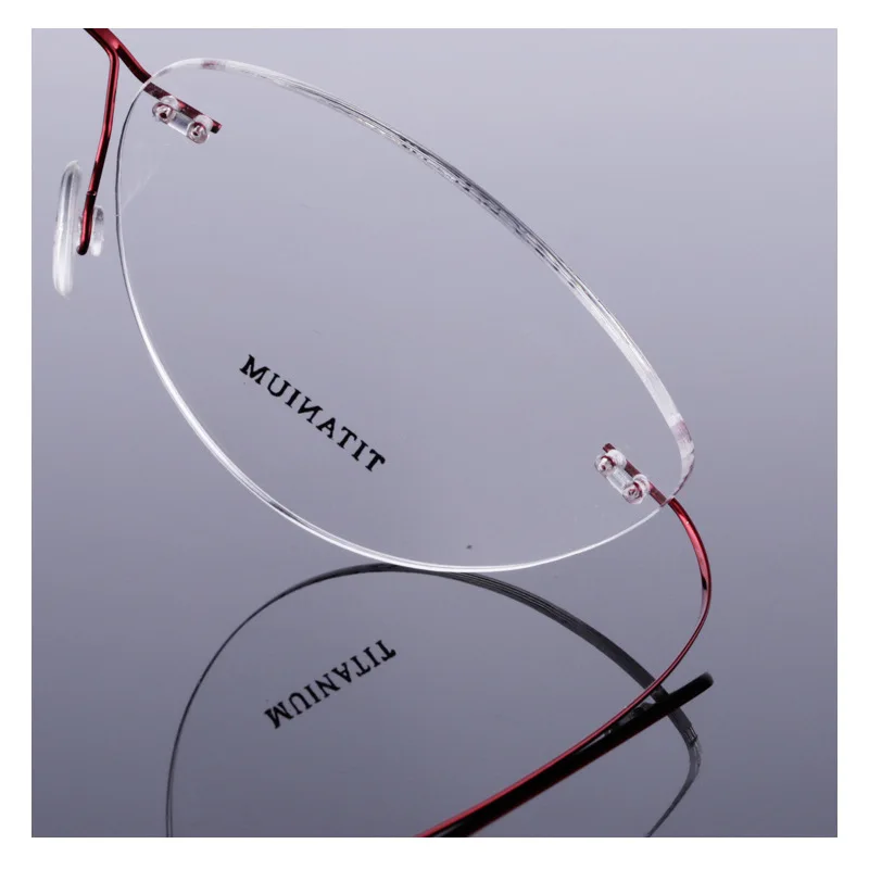BCLEAR Beta-Ti Designer Brand Style Flexible Memory Metal Rimless Eyeglasses Frame for oculos de grau Glasses Optical Frame