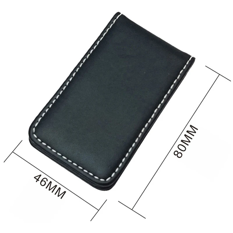 Magnetic Money Clip Men Women Leather Money Clip Wallet Card Holder Dollar Cash Case Banknote Clips Holders Slim Wallet For Mens