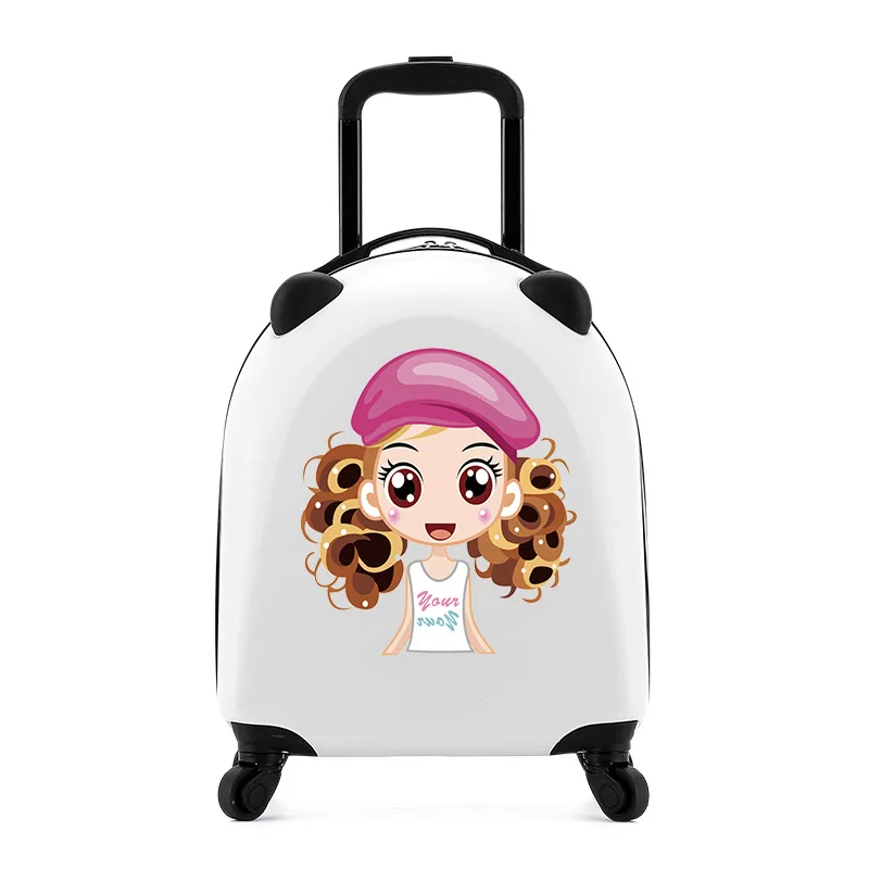 18 Inch Cartoon Cute High Quality PC Kids Travel Luggage Lightweight Trolley Suitcase Waterproof Boarding Cas For Boys And Girls