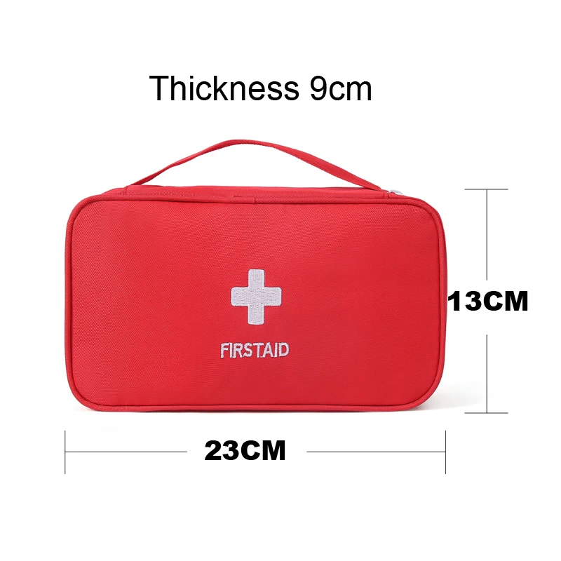 Red Medical Kit Health Monitor Bag Pouch Set with Stethoscope Manometer Tuning Fork LED First Aid Penlight Torch Reflex Hammer