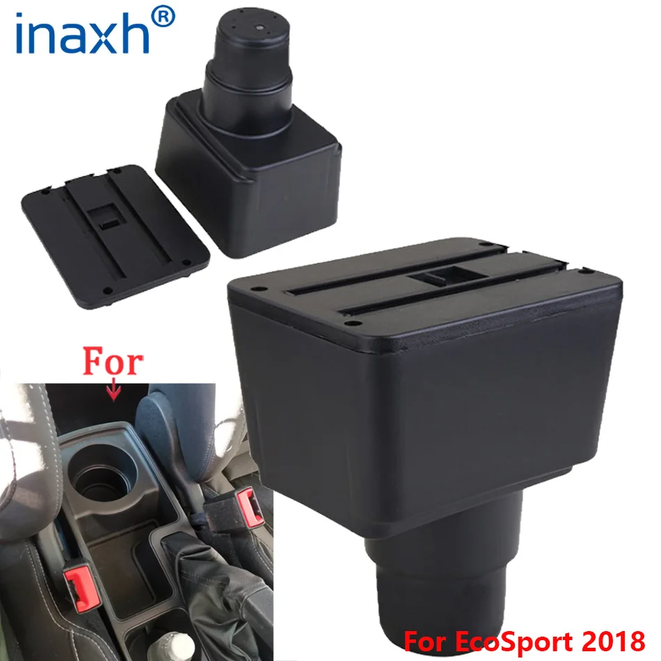 Armrest For FORD EcoSport Car Armrest box Interior details Retrofit Car Accessories Center Storage box Center Console 2018-2021