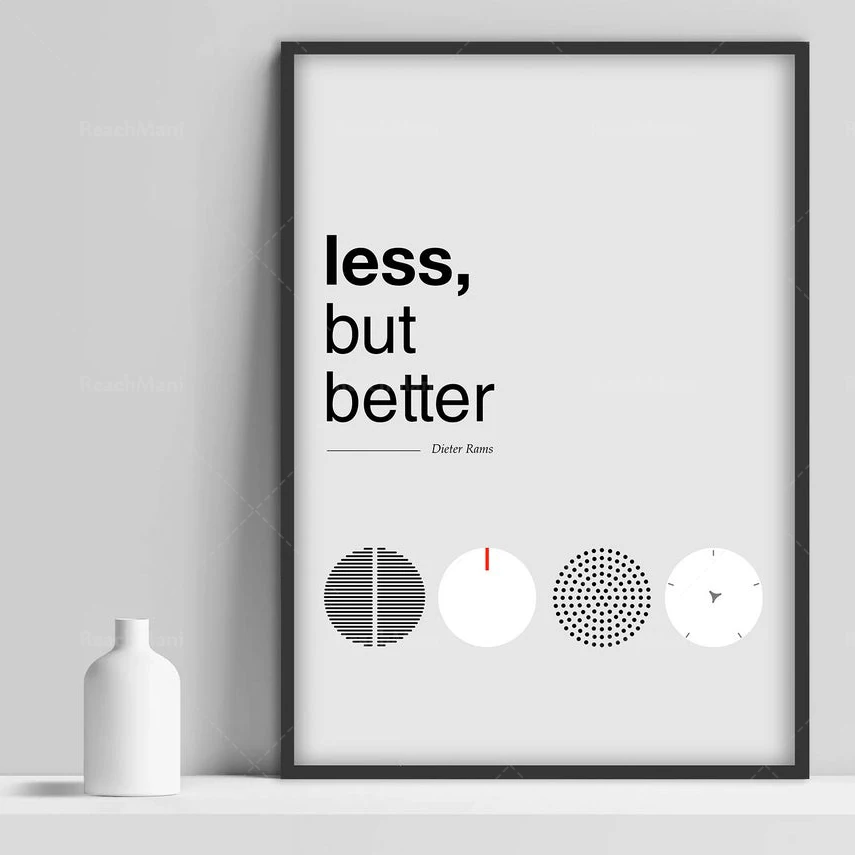 Dieter Rams Poster, Less but better, Design Quotes, Dieter Rams Print, Braun Poster, Dieter Rams Braun print, Braun art