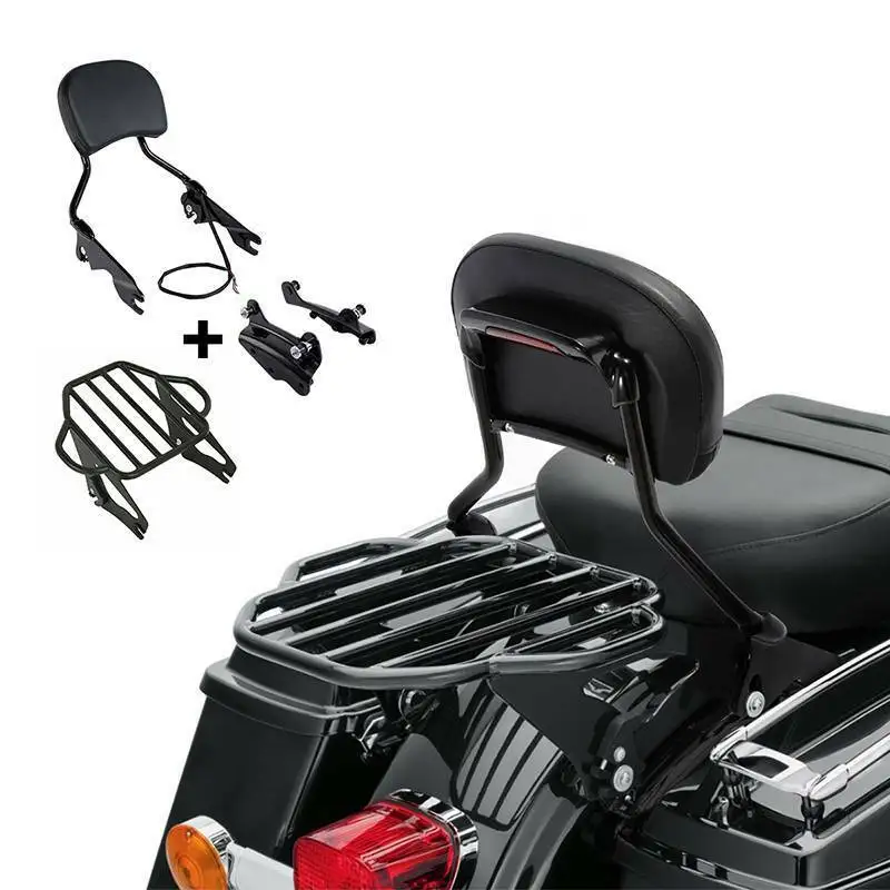 Motorcycle Rear Brake Light Sissy Bar Luggage Rack Docking Kit For Harley Touring 2009-2013