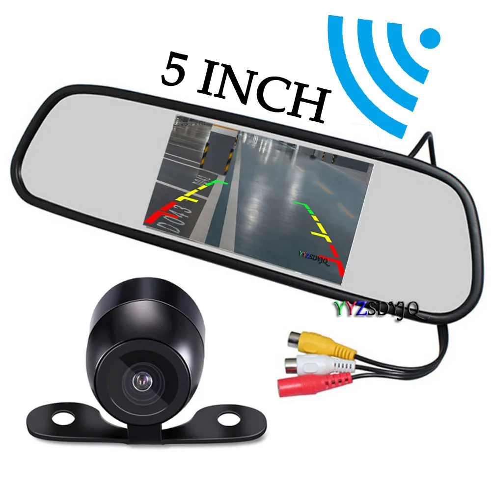 

5 inch Car HD Rear View Mirror Monitor CCD Video Auto Parking Assistance Night Vision Reversing Rear View Camera