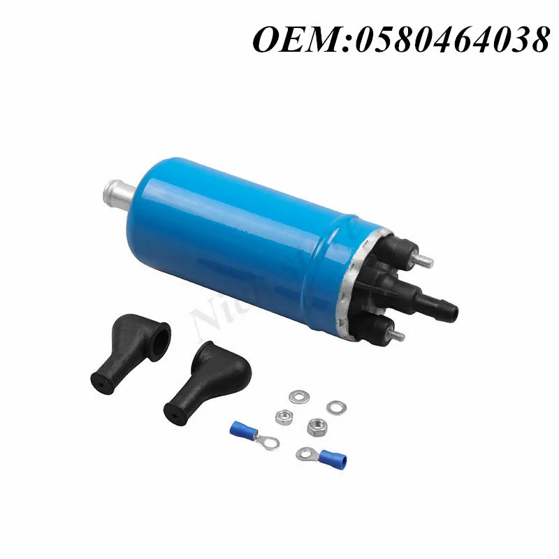 140L / H High Pressure Electric Fuel Pump 12V 0580464038 All-copper Motor Electric Fuel Pump For Peugeot 405 For BMW For Opel