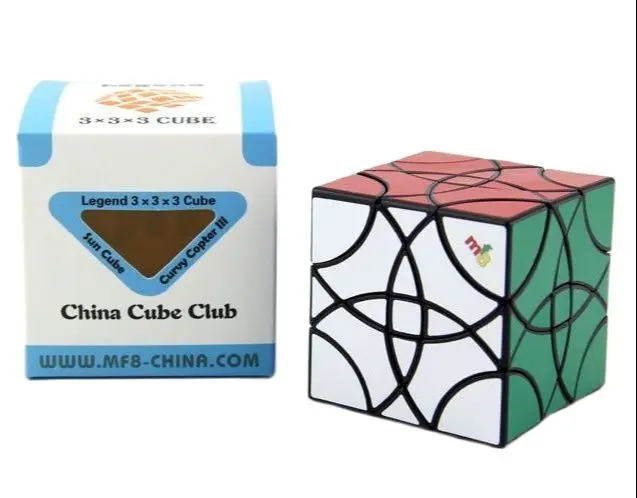 MF8 Curvy Copter III V3 magische kubuspuzzel - zwart stickerloos 60 mm professioneel uitdagingsverzamelspel Ideaal cadeauspeelgoed voor kinderen