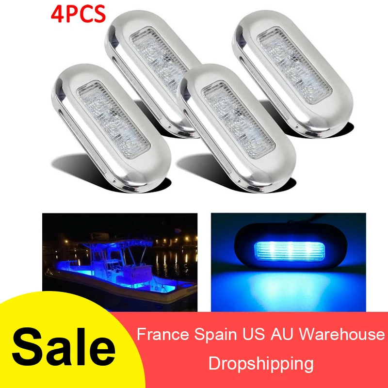 12V Boat Courtesy Lights Stair Deck Transom LED Stern Light Waterproof Boat Indicator Turn Signal Tail Lamp Yacht Marine Lights