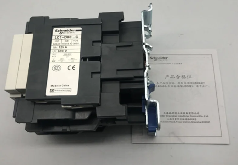 

Контактор переменного тока LC1D80M7C LC1D80-80A AC220V