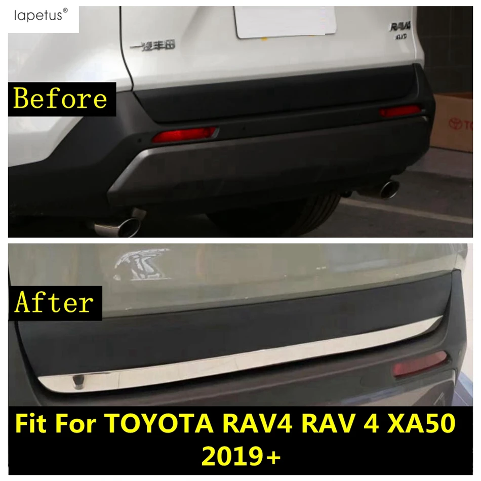 

Rear Tail Door Trunk Gate Strip Decor Cover Trim Stainless Steel Accessories Exterior For TOYOTA RAV4 RAV 4 XA50 2019 - 2022