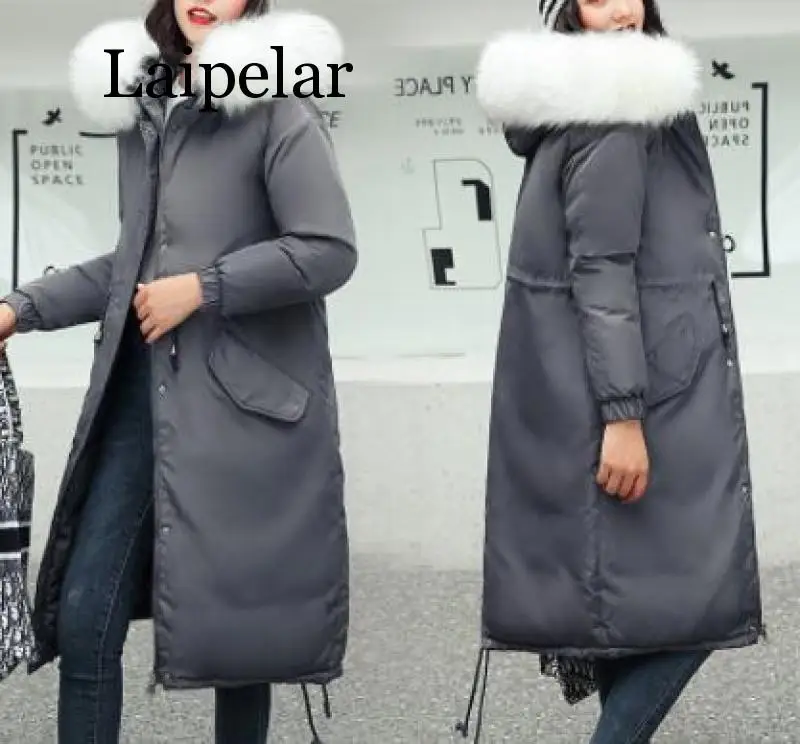 2019 Women Winter Jackets Down Cotton Hooded Coat  Parkas Mujer Coats Long Coat Fashion Female Fur collar Coats 3XL