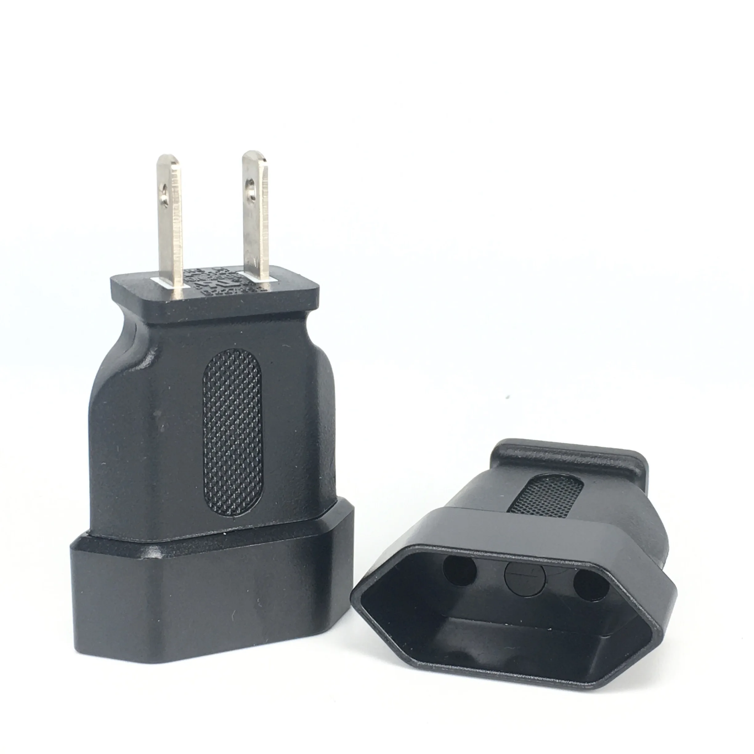 US 2-Flat pins Type A Travel Adpter,AC Power Plug Adapter European CEE7/16 Receptacle to NEMA 1-15P 250V 10A