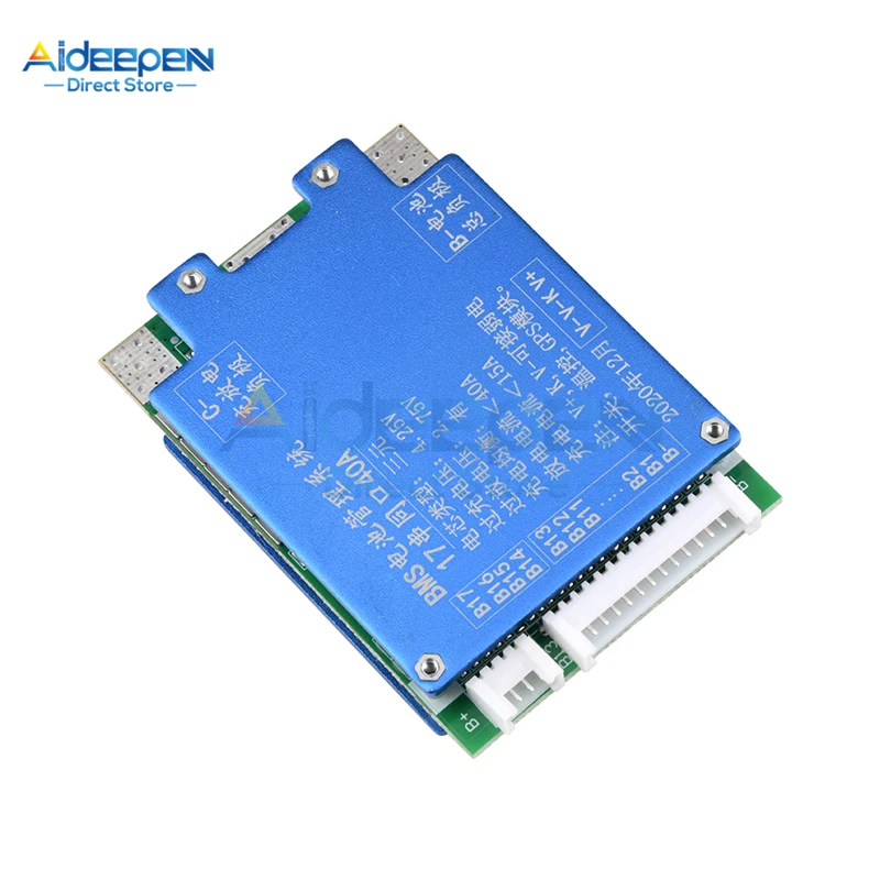 Imagem -05 - Bateria de Lítio Li-íon 13s 14s 17s 20a 40a 48v 52v Carregador 18650 Placa de Proteção Bms Pcb com Equilíbrio para Bateria de Célula Lipo