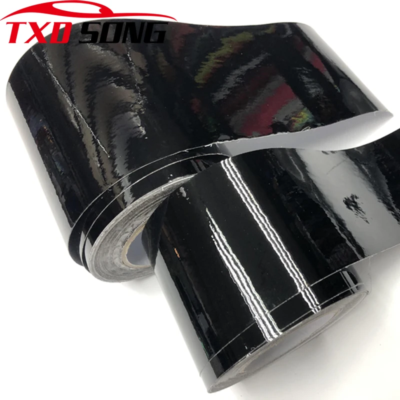 10cm/15cmx200/300/500cm Classic Glossy Black Vinyl Film Matte Car Wrap Foil With Air Release Adhesive Car Sticker Decal