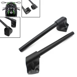 Split Handlebar Handle Bar Poem For KAWASAKI Ninja 300 300R 250 250R EX250 Motorcycle Black Aluminum