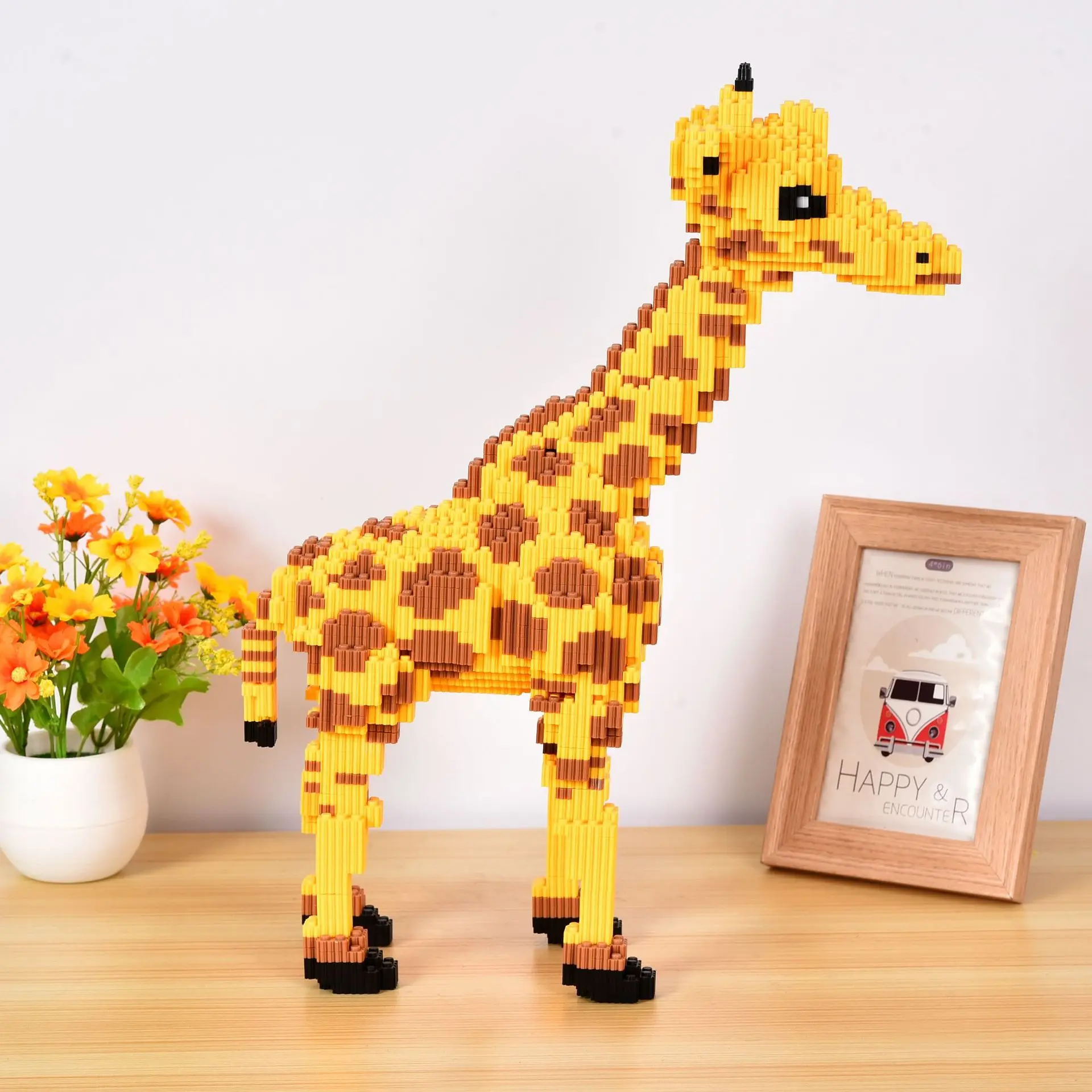 4800pcs Animal Magic Building Block Giraffe DIY Puzzle Miniature Connecting Brick 3D Model Assembly Toy Decoration Gift No Box