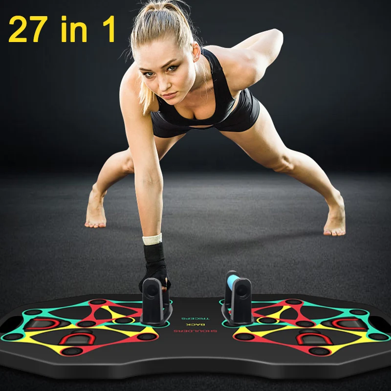 27 in 1 Muscle Training Push Up Board Push-up Stands System Fitness Exercise Men Body Building Women Sports Workout Equipment