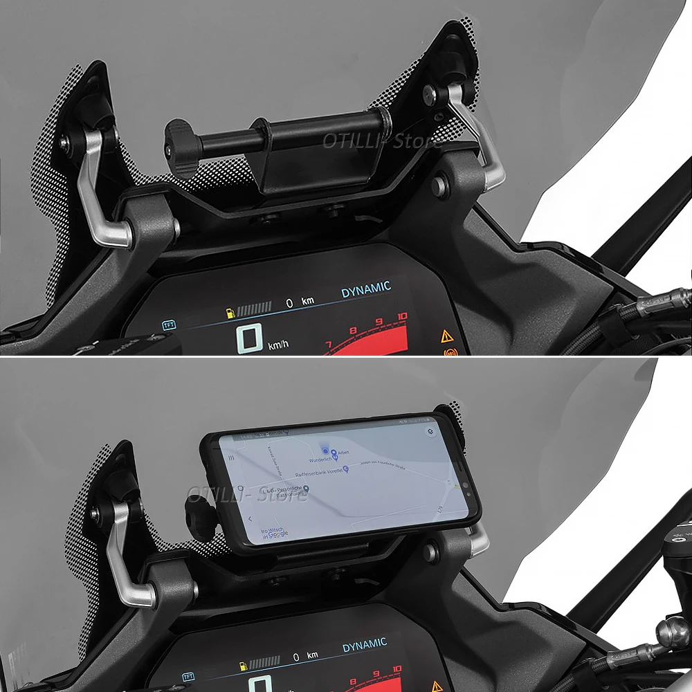 2021 For BMW R1250RS  New R 1250 RS Motorcycle Front Phone Stand Holder Phone GPS Navigaton Plate Bracket Accessories