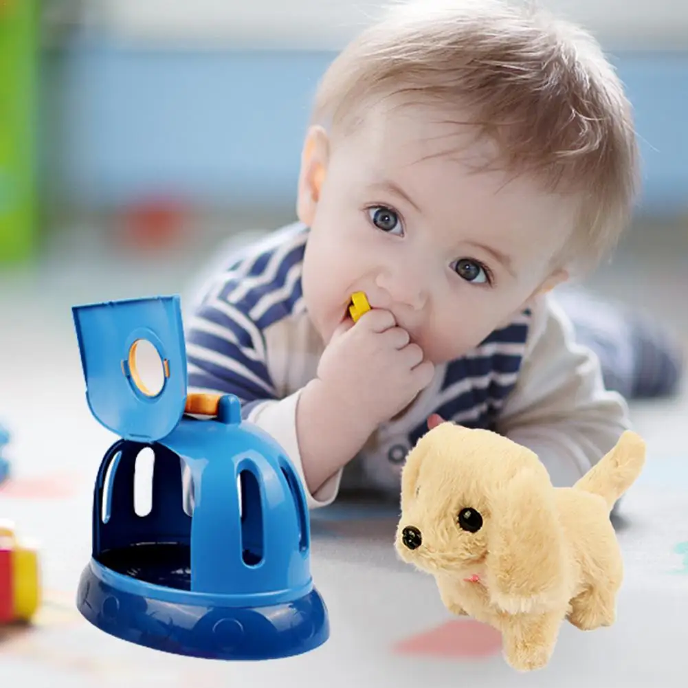 Peluche eléctrico de Animal de peluche para niños y niñas, juego de juguetes interactivos para caminar, casa de juegos, conejo, cachorro, perro