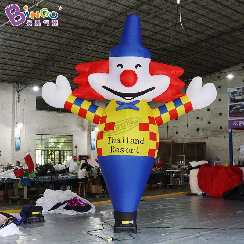 

Custom Built 4 Meters Height Inflatable Clown Air Dancer / Blow Up Tube Sky Dancer for Sale Toys BG-D0027-3