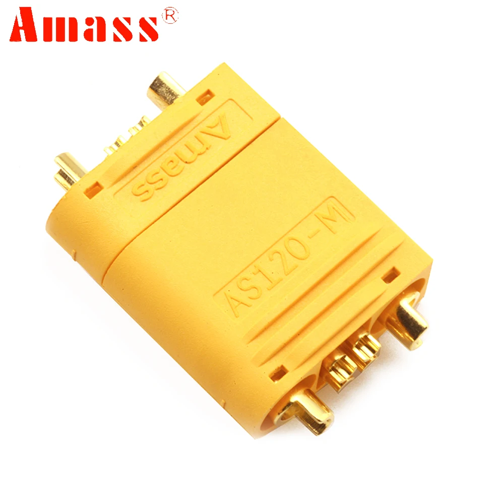 Amass AS AS120 DC500V 60A-120A femmina/maschio ottone oro connettori spina segnale Pin per RC Lipo ESC motore FPV Drone multirotore fai da te