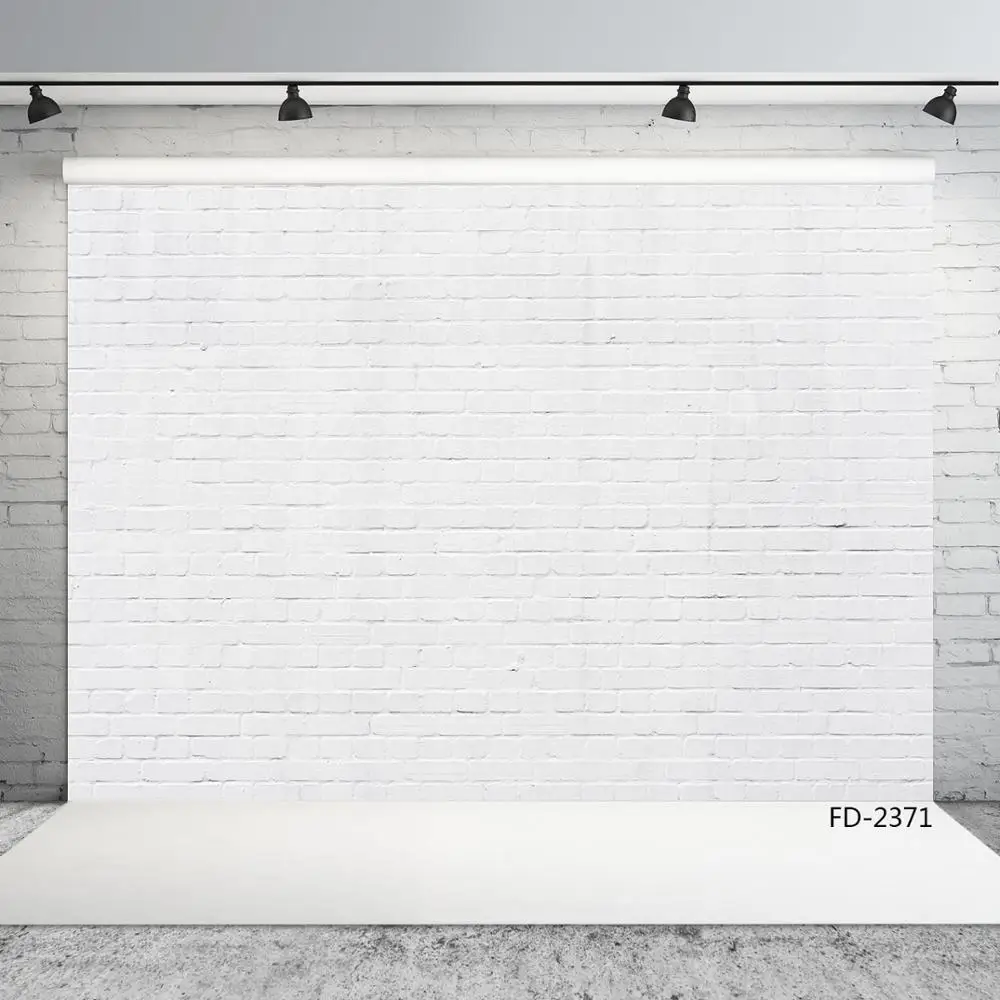 White Brick Wall Scenery Photographic Backdrops Photocall Newborn Baby Portrait Photography Backgrounds Custom For Photo Studio