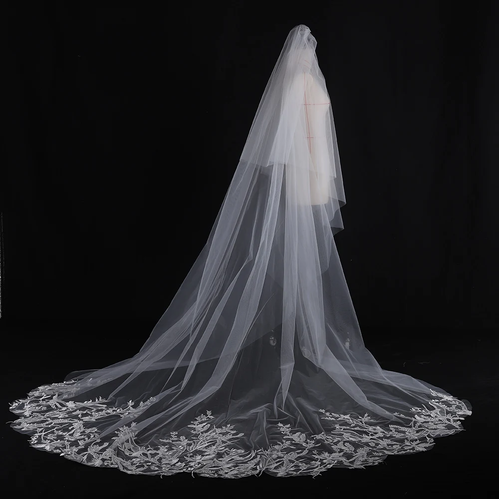 Bridal Mop Lace Long Veil Super Mori Korean Simple Double-layer Main Wedding Headdress