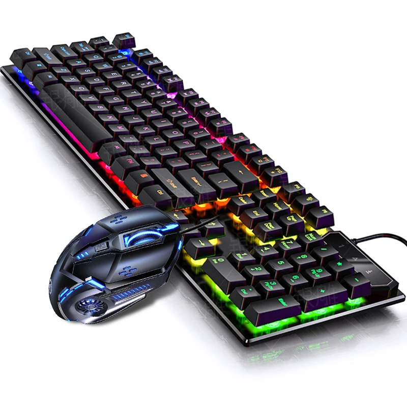 RGB Keyboard LED Gaming Keyboard 104 Keys Wired Backlit RGB lighting USB Computer Accessories Keyboard Mechanical Game Keyboard