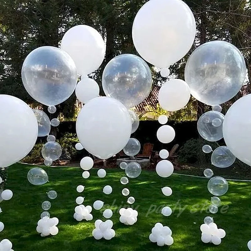 5-36inch White Balloons Giant Jumbo Balloons for Birthday Wedding Party Baby Shower Carnival Decoration Transparent Helium Balon