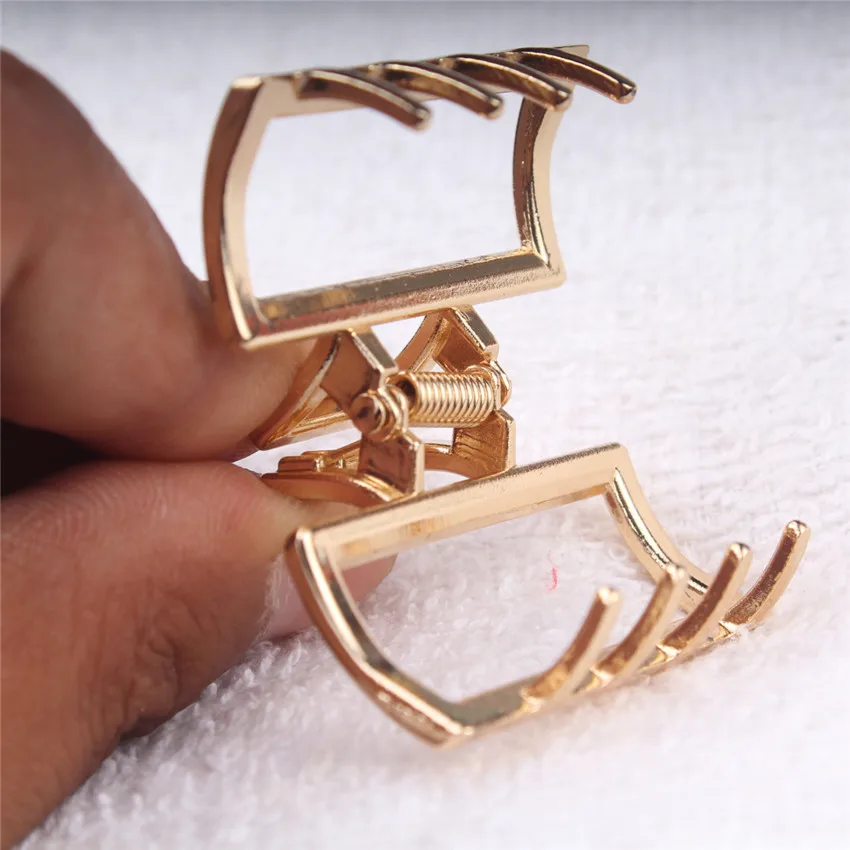 Garras geométricas do cabelo para mulheres, grampo do cabelo do vintage, grampos do cabelo do metal, presilha, cocar, acessórios do chuveiro, grampo do rabo de cavalo