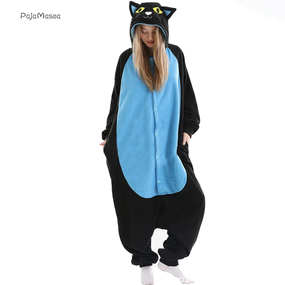 Pijamas de cosplay kigurumi, pijamas adultos de lã anmal onsie totoro femininos, macacão de desenho animado para natal