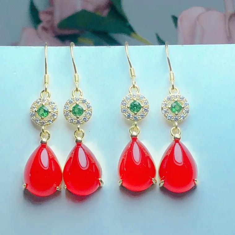 

Женские серьги из серебра 925 пробы с нефритом