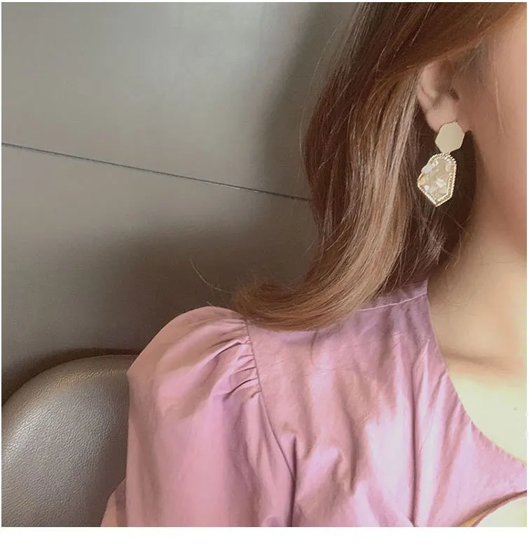 Sweet Girl Earrings 2020 Korean Fashion New Earrings Temperament Simple Crystal Earrings Women\'s Clothing Factory Wholesale