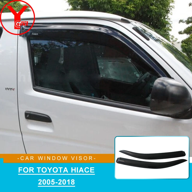 Car Window Visor Weathershields Accessories Side Wind Rain Guard Deflector For Toyota Hiace Van Commuter 2005-2018 YCSUNZ 2-Door