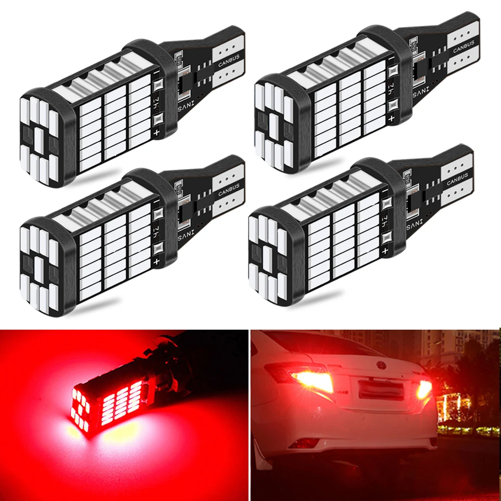 

2pcs T15 T16 W16W LED Bulbs Canbus Error Free LED Backup Reverse Lights 921 912 W16W LED Bulbs Car Reversing Lamp White Red