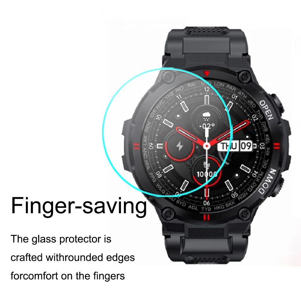 Pellicola proteggi schermo trasparente 2PCS HD per LEMFO K22 Smart Watch pellicola in vetro temperato 9H antigraffio vetro di protezione impermeabile