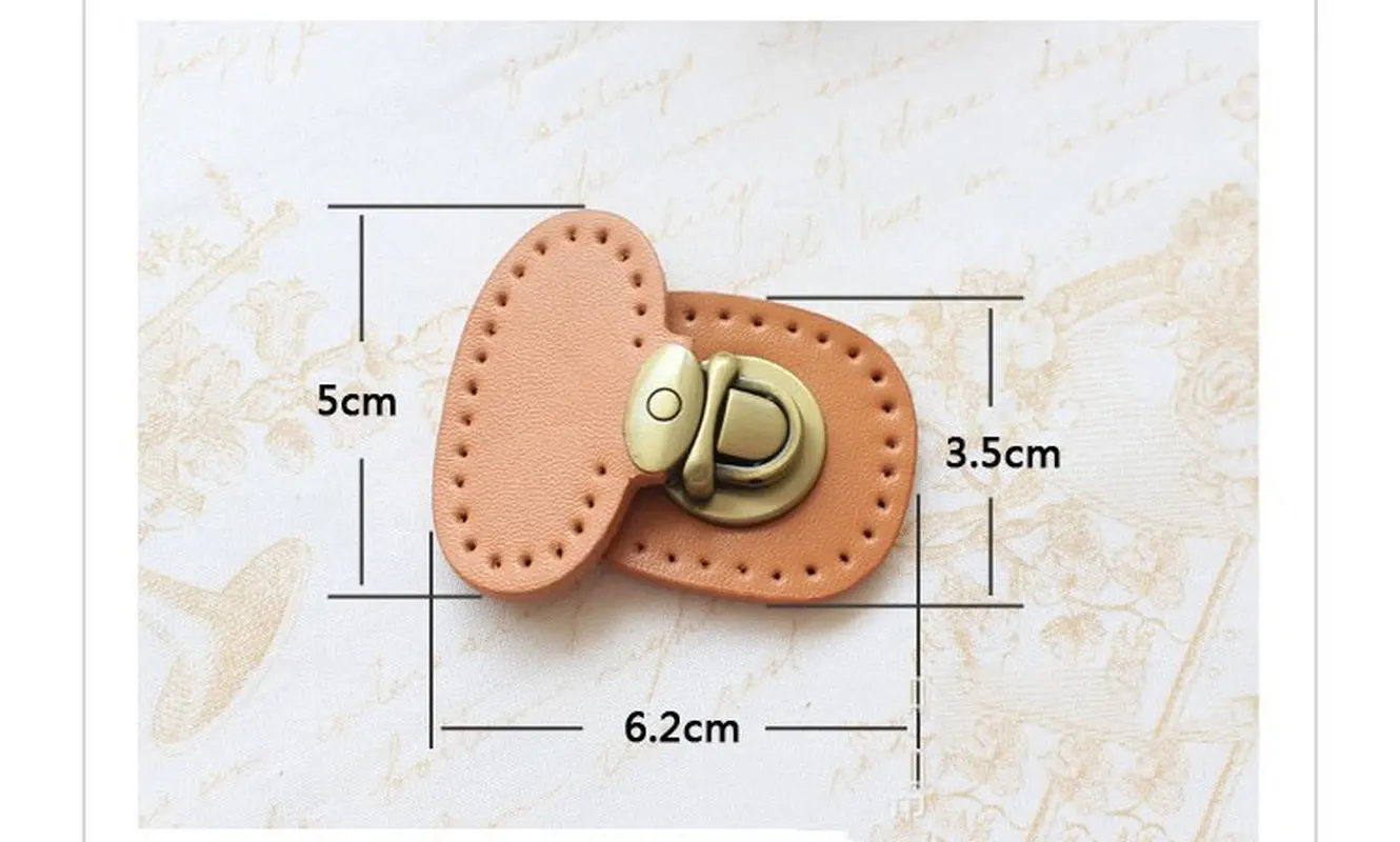 Real Leather Buckles for Bag Handwork DIY Replacement Bag Accessories Multi Color Cowhide Hasp Buckle Mortise Lock Belt Buckle