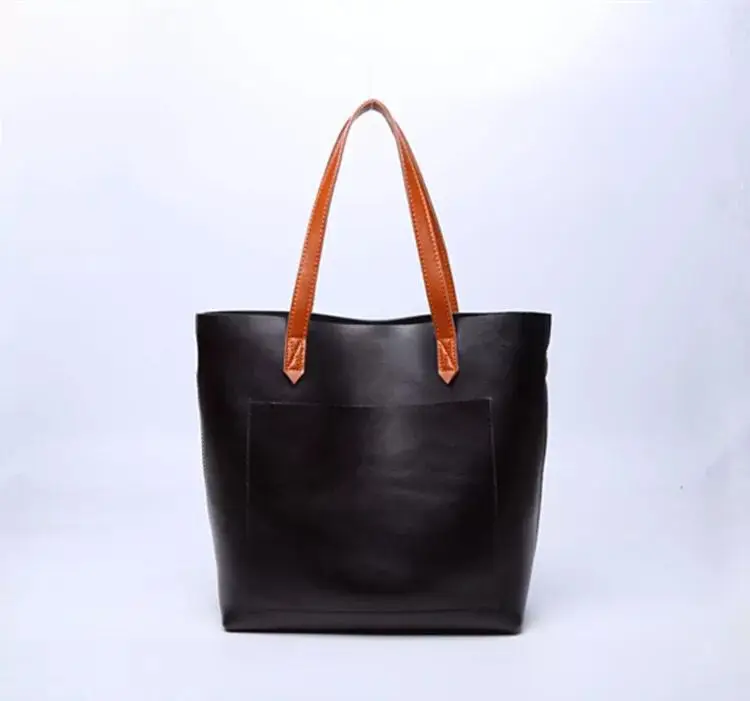 

037 Cow Leather Women Large Capacity Shopping Ttotes OL Business Handbag