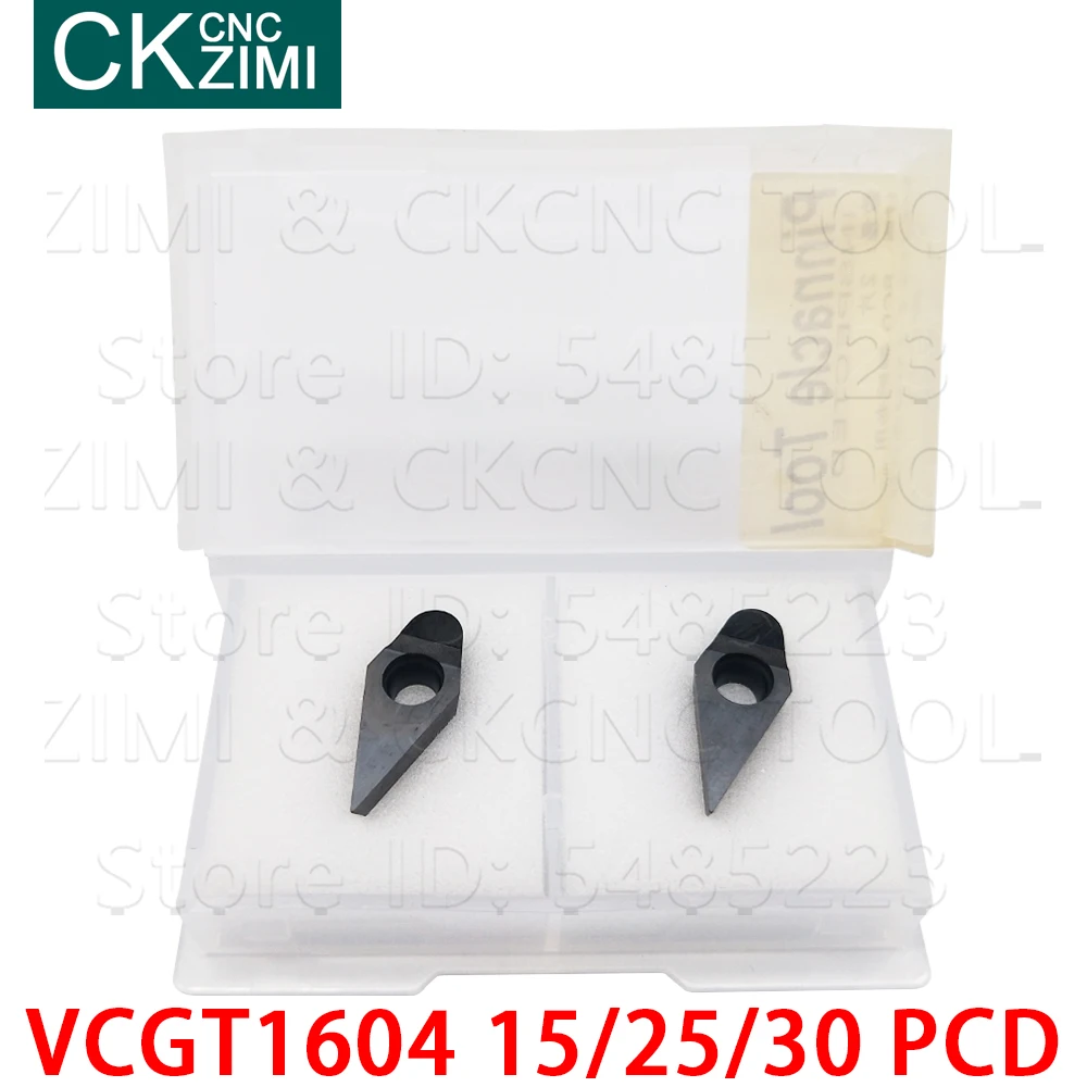 VCGT160415 PCD VCGT160425 PCD VCGT160430 PCD insert Diamond blade CNC Turning Metal lathe tool VCGT 1604 for copper and aluminum