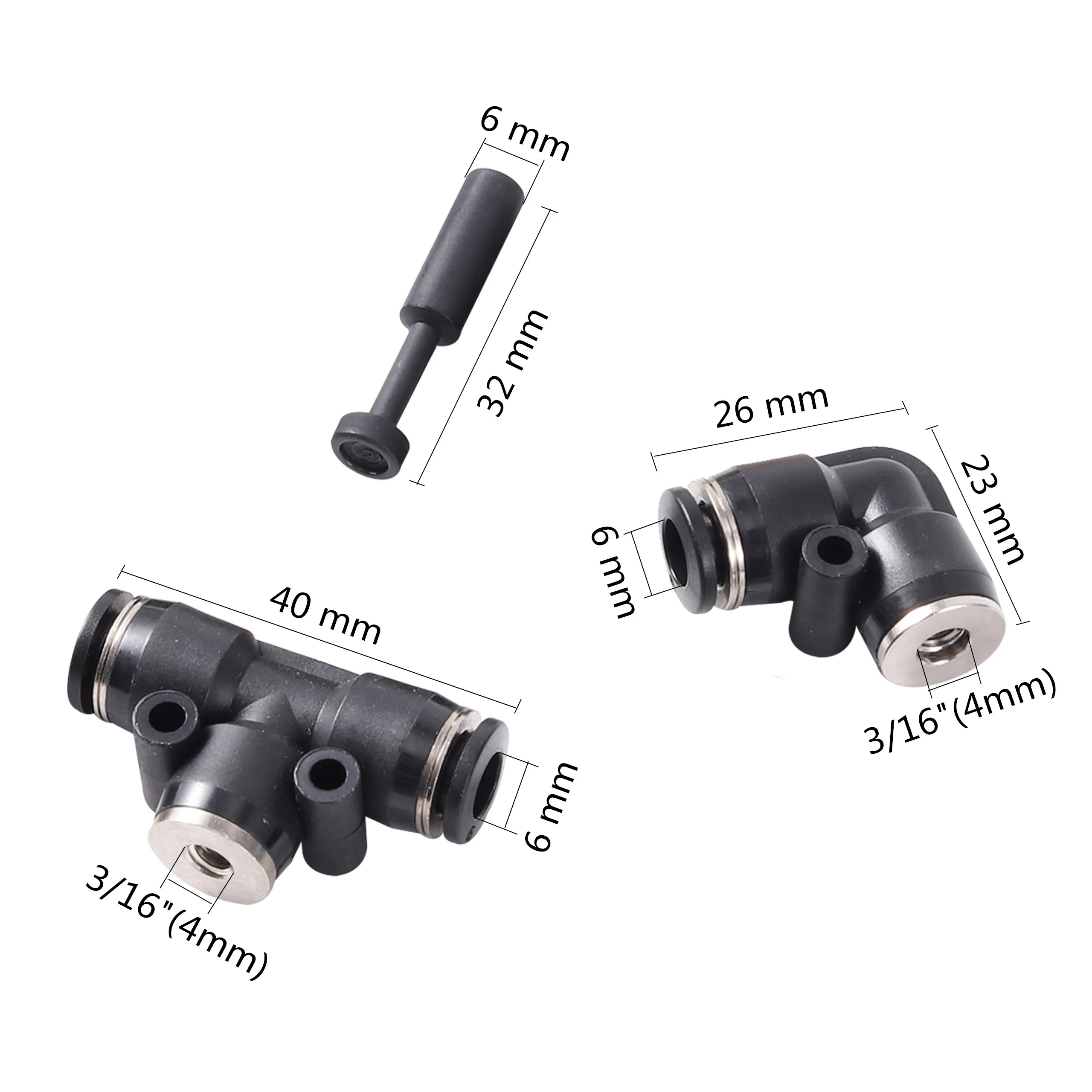 0.2/0.3/0.4/0.5mm Garden Irrigation Atomizing Nozzle 4/6 PU Pipe Connector Kit Outdoor Terrace Cooling Humidity Atomizer