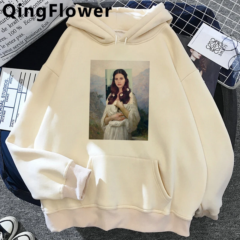 Lana Del Rey Harajuku Funny Cartoon Aesthetic Hoodies Women Ullzang Graphic Hip Hop Anime Sweatshirt Streetwear Hoody Female