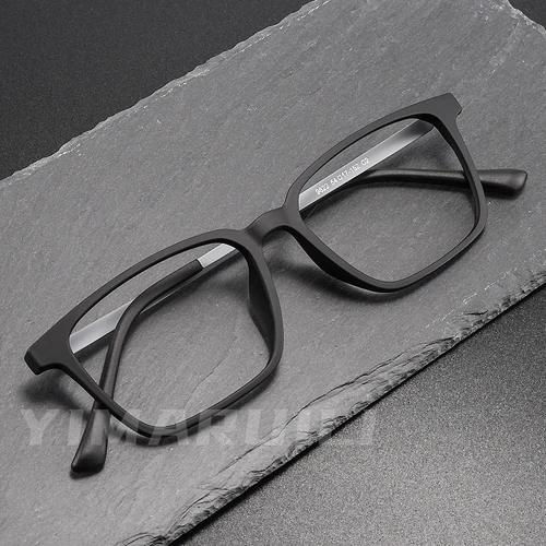 Imagen 2 del producto YIMARUILI, gafas cuadradas ultraligeras de titanio puro para miopía, gafas graduadas ópticas con bloqueo de luz azul para mujer, montura para hombre 9822